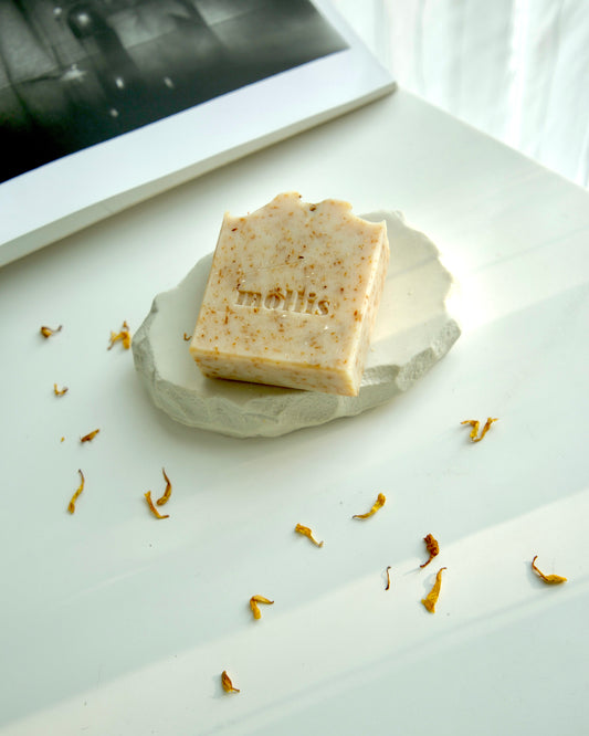 Jasmine Calendula Soap Bar – floral-scented handmade soap with calendula petals