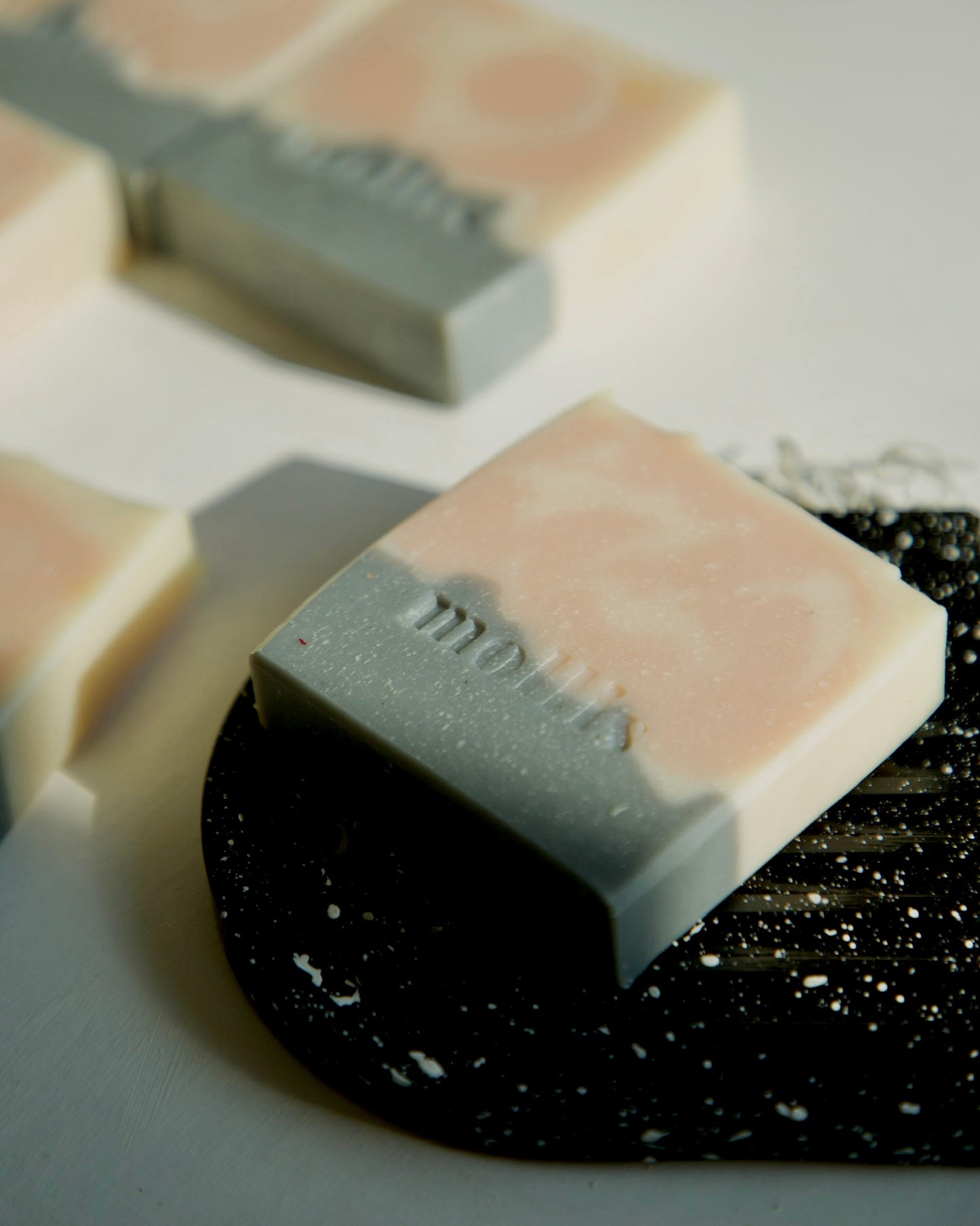 Fresh Aqua Soap Bar on ceramic soap dish – inspired by sea breeze and coastal air