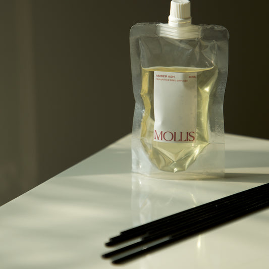 Mollis reed diffuser refill pouch for luxury home fragrance