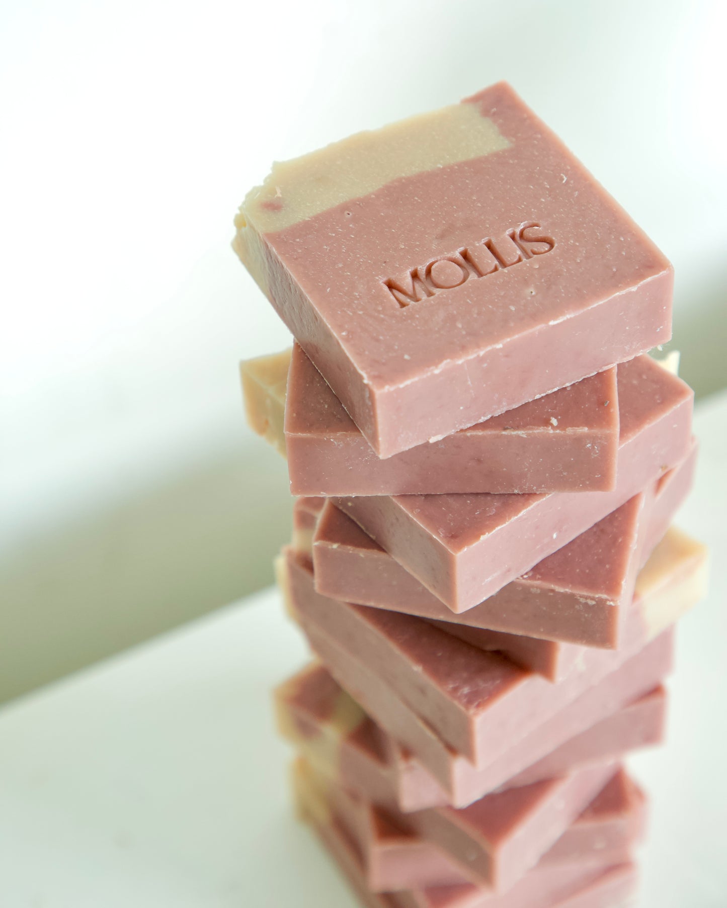 HANDMADE ROSE SOAP STACKED 