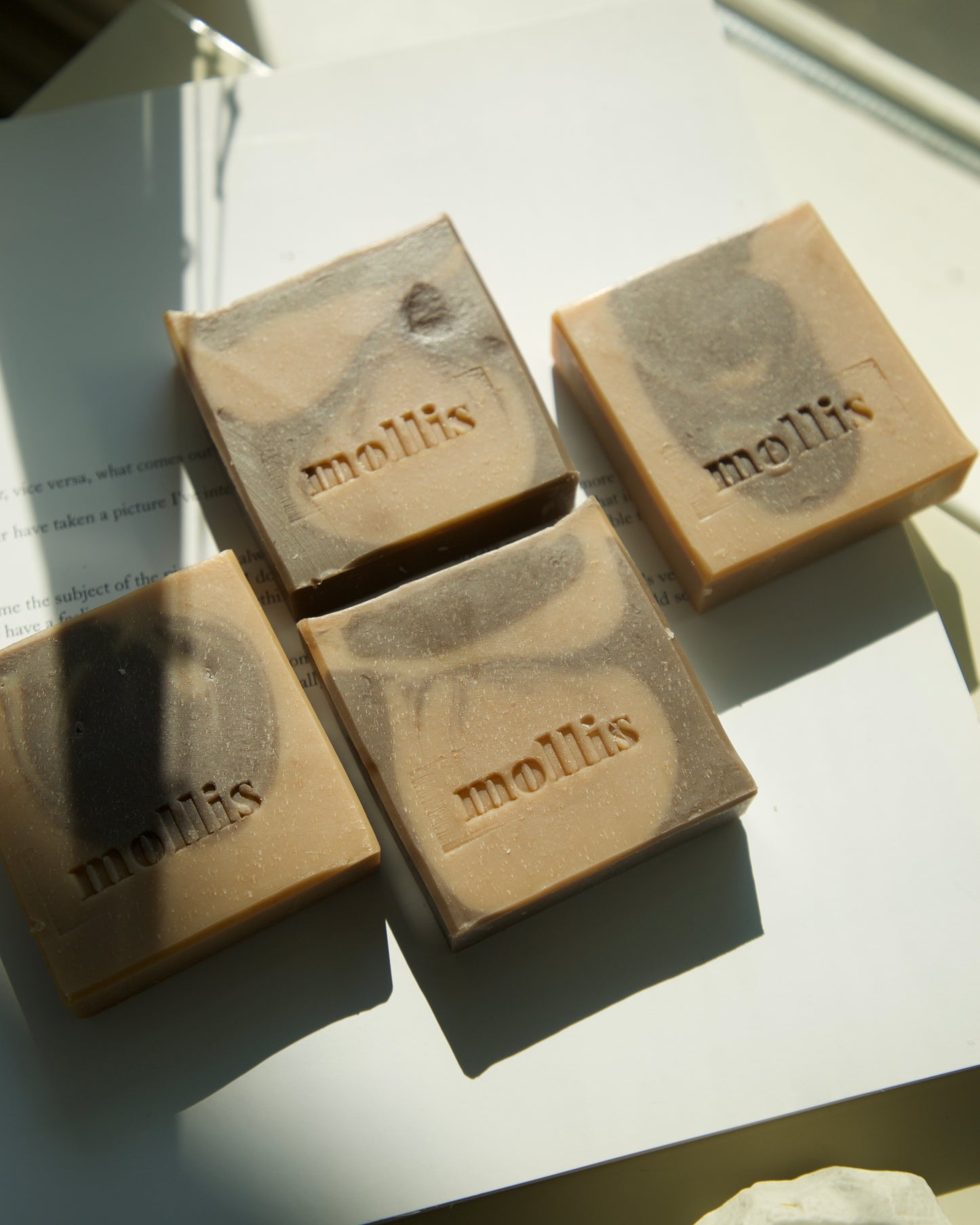 Milano Morning natural soap bar by Mollis — chocolate clay coffee vegan soap India