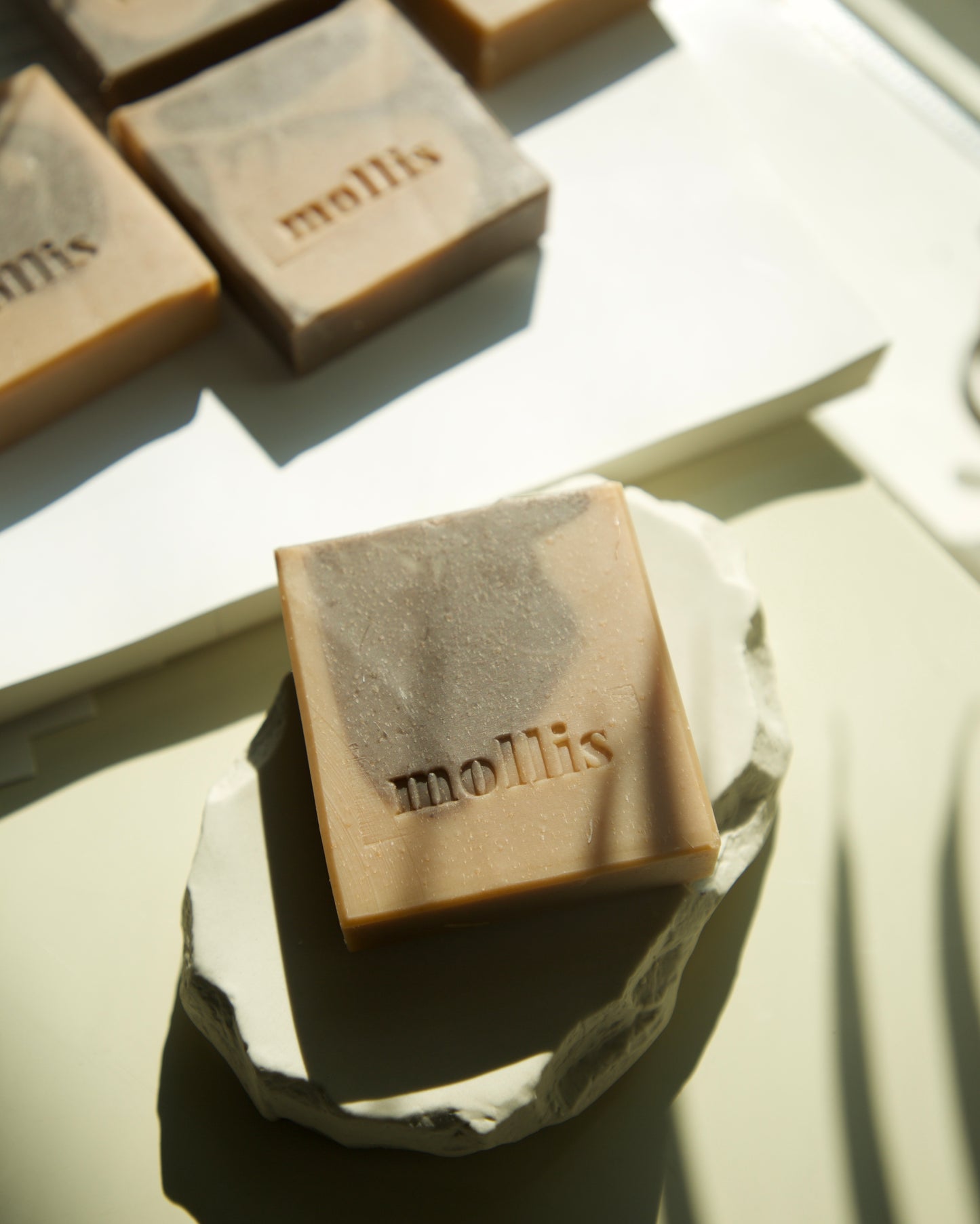 Handmade vanilla coffee soap bar India — Mollis Milano Morning cold process natural soap